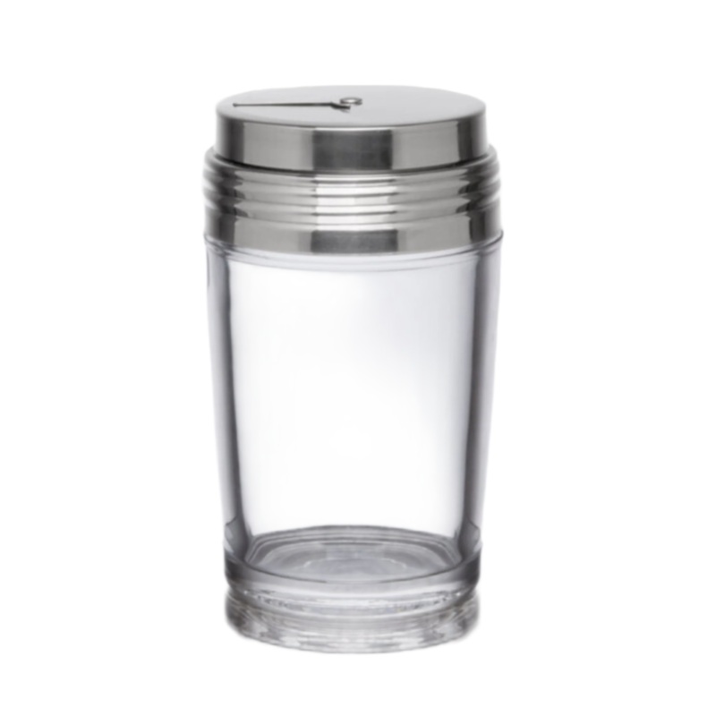 Shaker, 6oz, SS Dial Top, Glass Clear