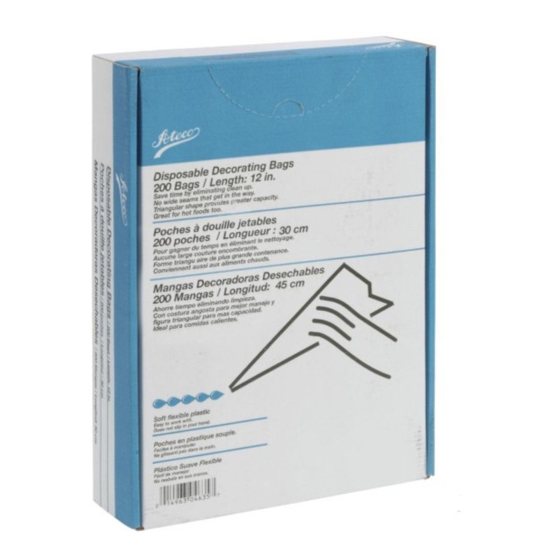 Ateco Pastry Bag, 12 Soft Disposable, 200Pk – 4635