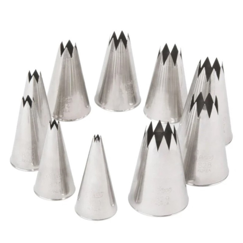 Ateco Star Pastry Tube Set, 10 Pc. – 830