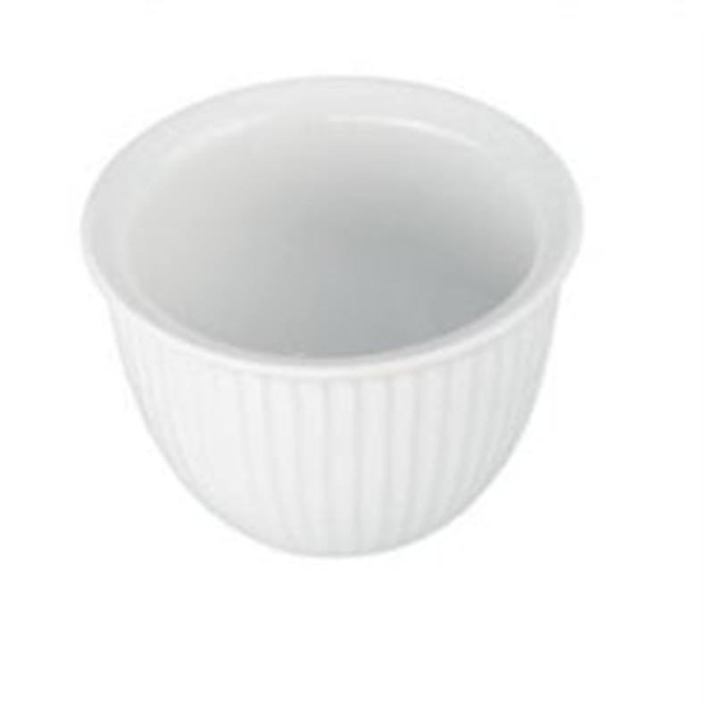 BIA Cordon Bleu Custard Cup, 7oz Fluted – White – CS4D – BCB900010