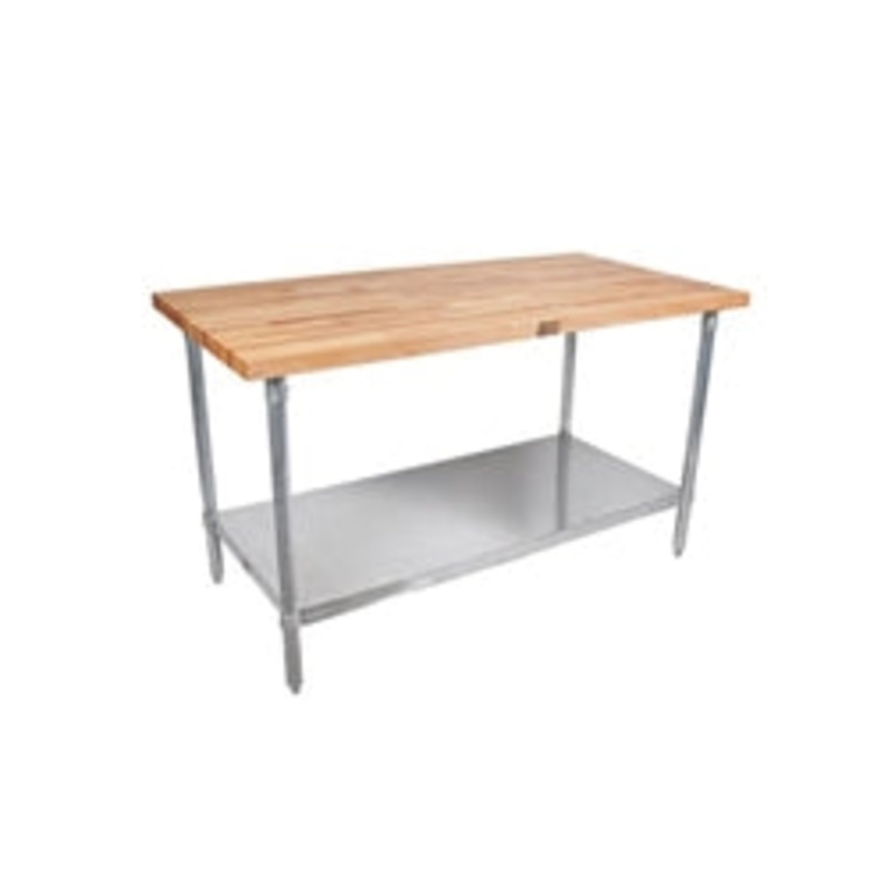 John Boos Work Table, Wood Top 60x 30 – JNS10-X