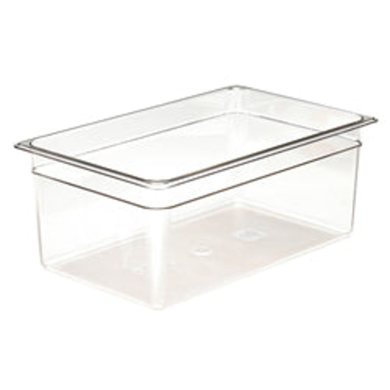 Cambro Camwear Food Pan, Plastic, Full Size, 8 Deep, Polycarbonate, Clear, NSF – 18CW-135