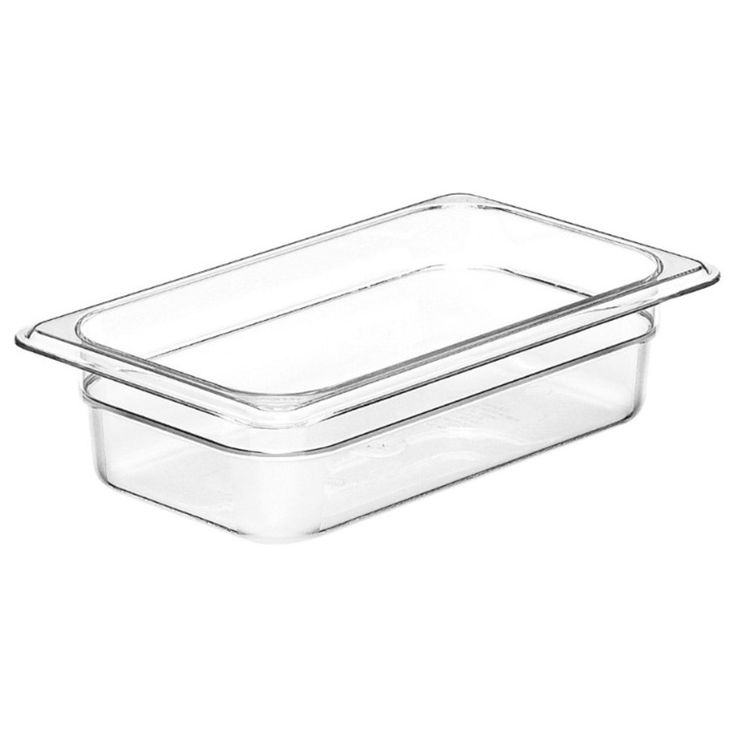 Cambro Cold Food Pan, Plastic 1/4 Size 2 1/2 Deep Clear – 42CW135