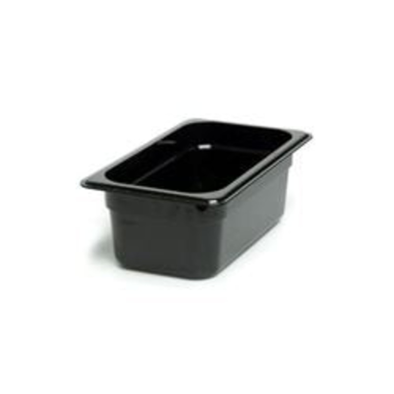 Cambro Cold Food Pan, Plastic – Fourth Size 4 Deep – Black – 44CW110