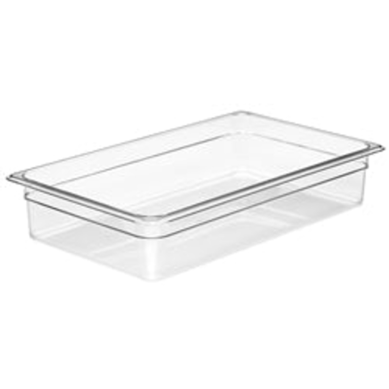 Cambro Cold Food Pan, Plastic – Full Size 4 Deep – Clear – 14CW-135