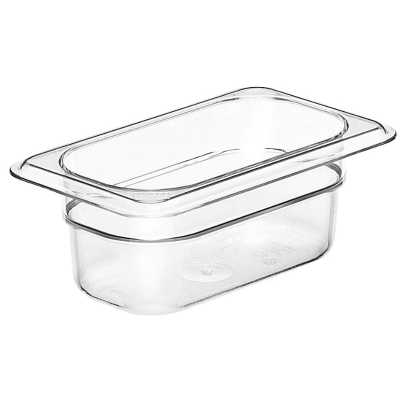 Cambro Cold Food Pan, Plastic Ninth Size 2 1/2 Deep Clear – 92CW135