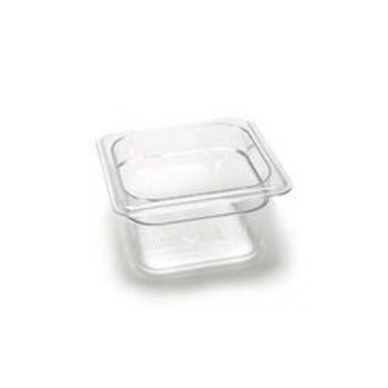 Cambro Cold Food Pan, Plastic – Sixth Size 4 Deep – Clear – 64CW-135