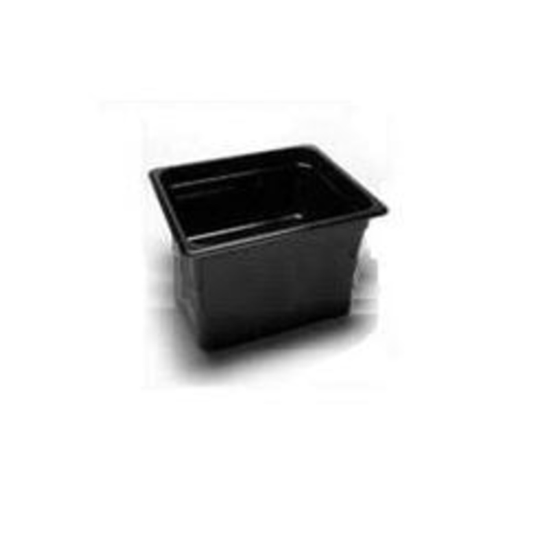 Cambro Cold Food Pan, Plastic – Sixth Size 6 Deep – Black – 66CW110