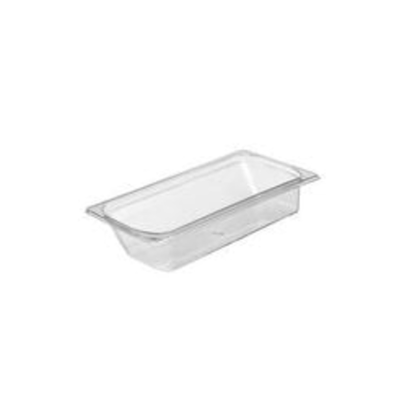 Cambro Cold Food Pan, Plastic Third Size 2 1/2 Deep Clear – 32CW-135