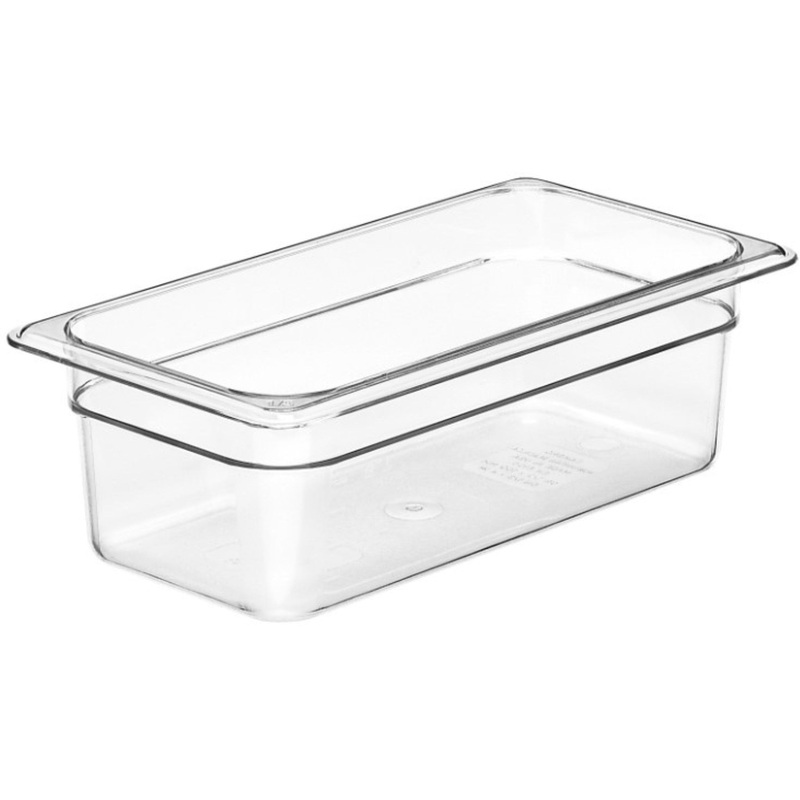 Cambro Cold Food Pan, Plastic – Third Size 4 Deep – Clear – 34CW-135