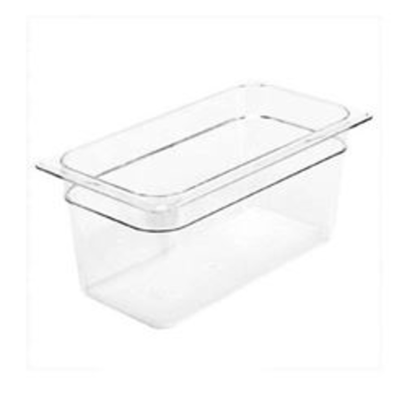 Cambro Cold Food Pan, Plastic – Third Size 6 Deep – Clear – 36CW-135