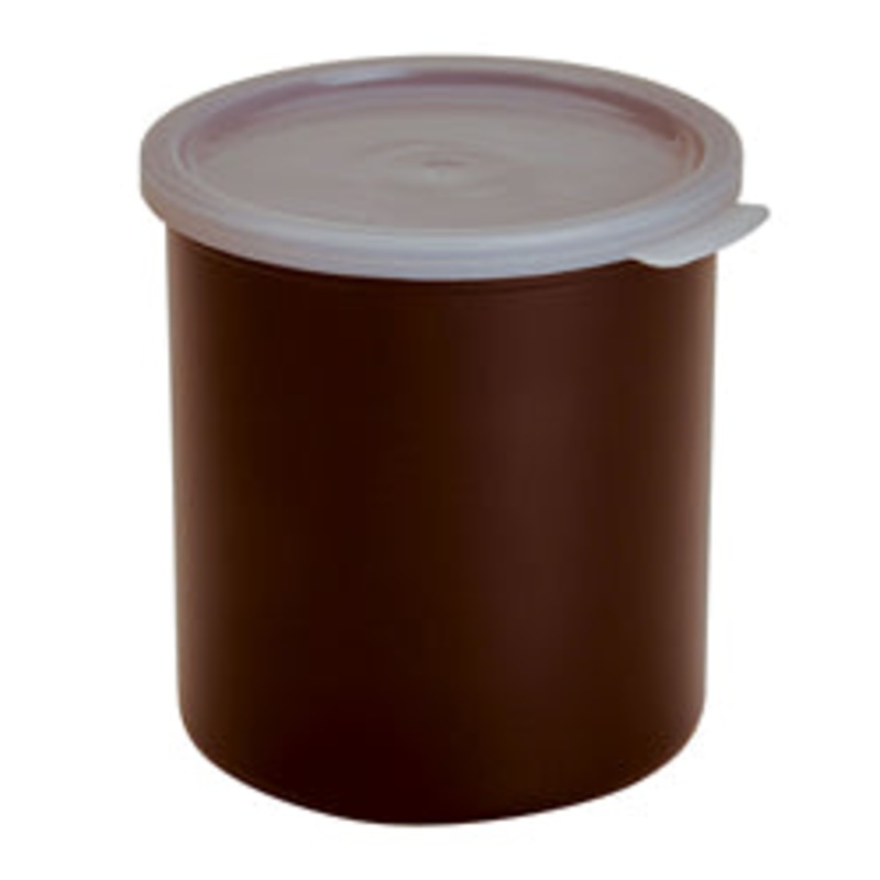 Cambro Crock With Lid, 2.7 Qt., 6-3/4H, 6-1/8 Dia, Fda, Reddish Brown, NSF – CP27-195