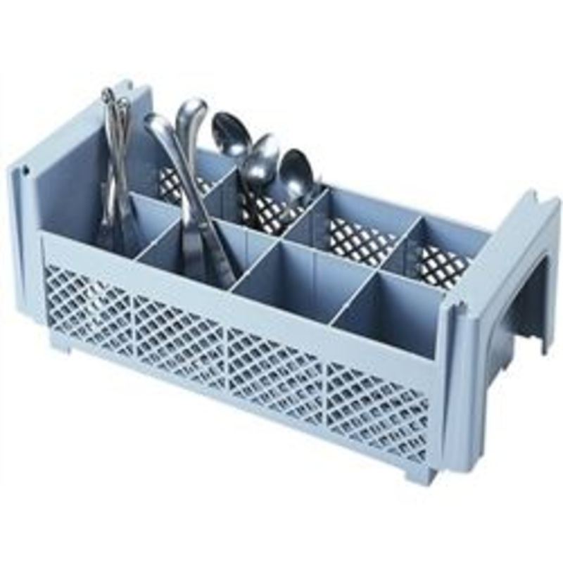 Cambro Dishrack, 8 Compartment Flatware Half Rack Gray – 8FBNH434-151