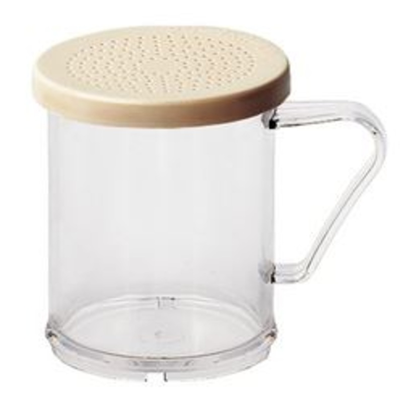 Cambro Dredge, Clear Shaker Beige Salt & Pepper Lid 10 oz – 96SKRD-135