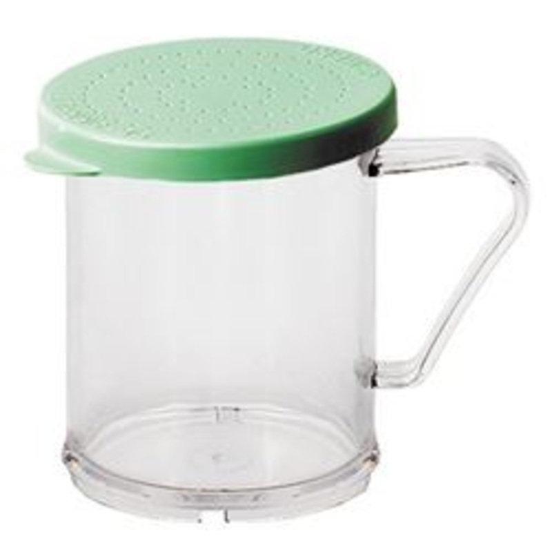 Cambro Dredge, Clear Shaker Green Fine Ground Lid 10 oz – 96SKRF-135