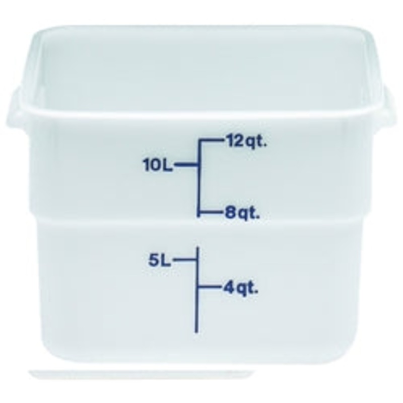 Cambro Food Container, 12 qt, White CamSquare Poly – 12SFSP148