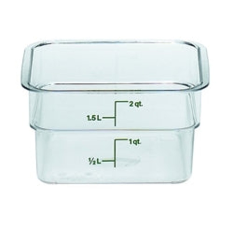 Cambro Food Container, 2 qt, clear CamSquare – 2SFSCW-135
