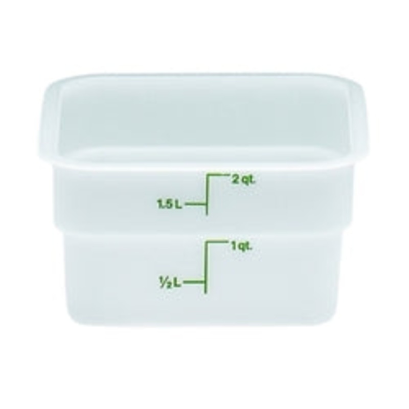 Cambro Food Container, 2 qt, White CamSquare Poly – 2SFSP148