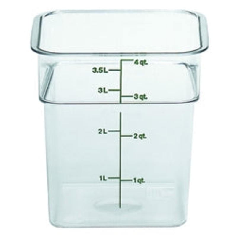 Cambro Food Container, 4 qt,clear CamSquare – 4SFSCW-135