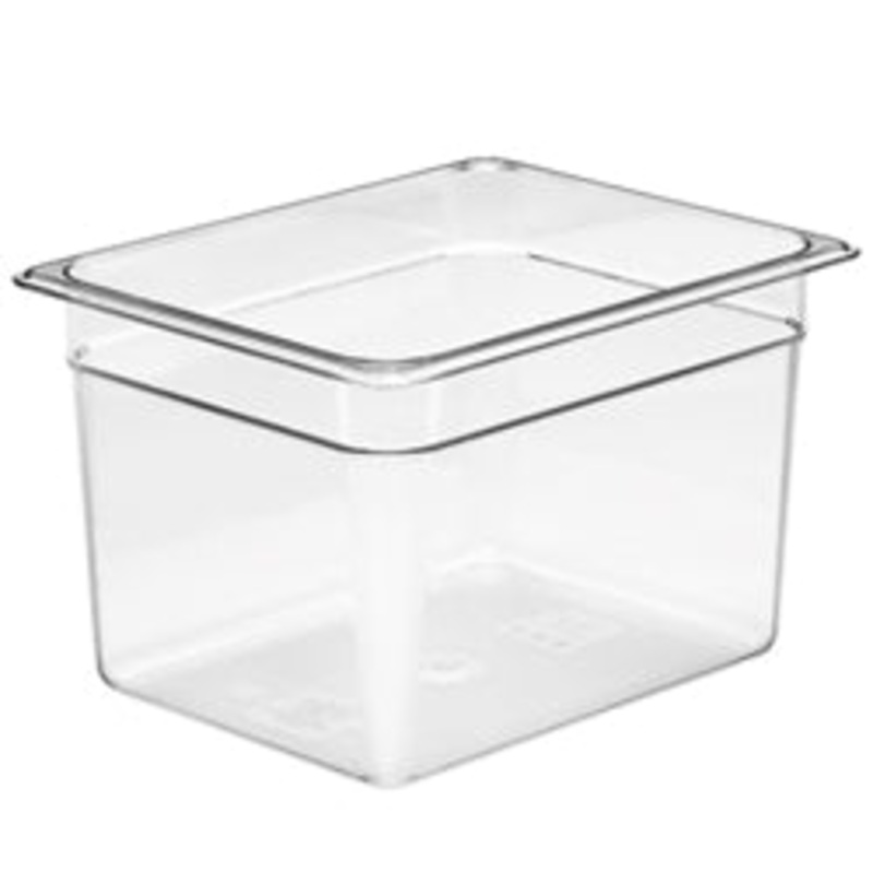 Cambro Food Pan, 1/2 Size 8 Deep, Polycarb. Clear – 28CW135
