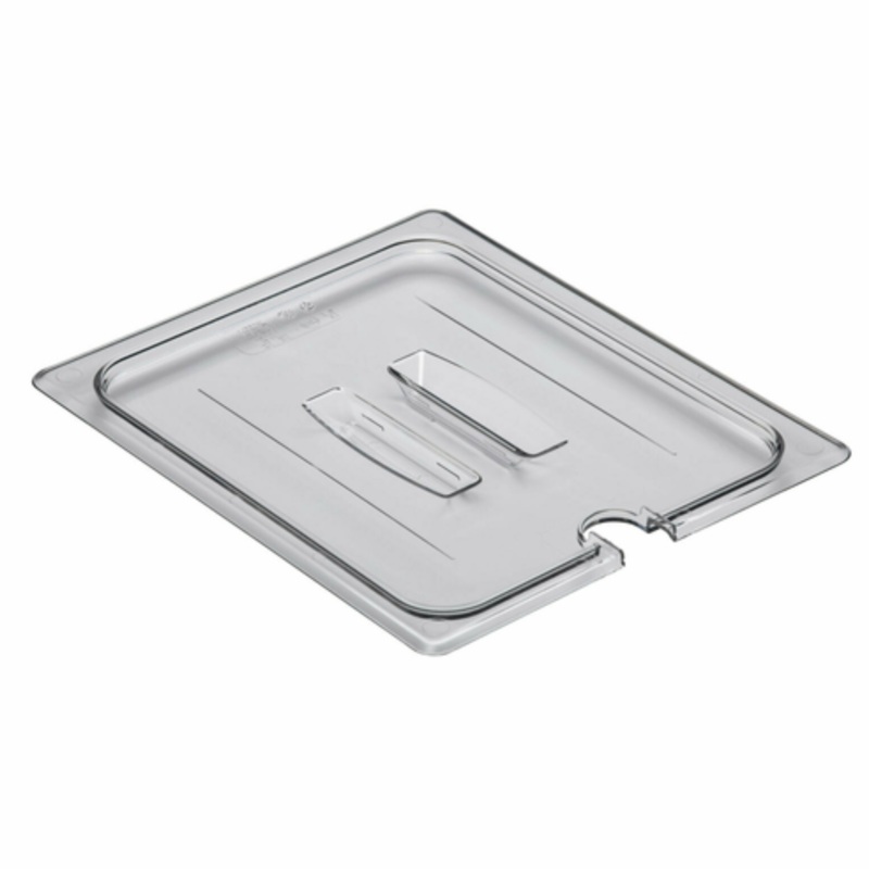 Cambro Food Pan Cover, HalfnSize Notched W/Handle Clear – 20CWCHN135