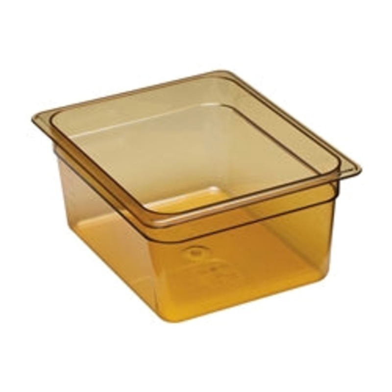 Cambro Hot Food Pan, Plastic- Half Size 6 Deep – Amber – 26HP150