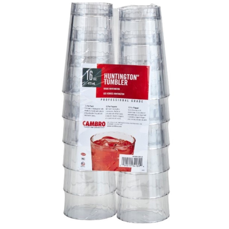 Cambro Tumbler Huntington 16oz Clr 12Pk – HT16CW12SW-135