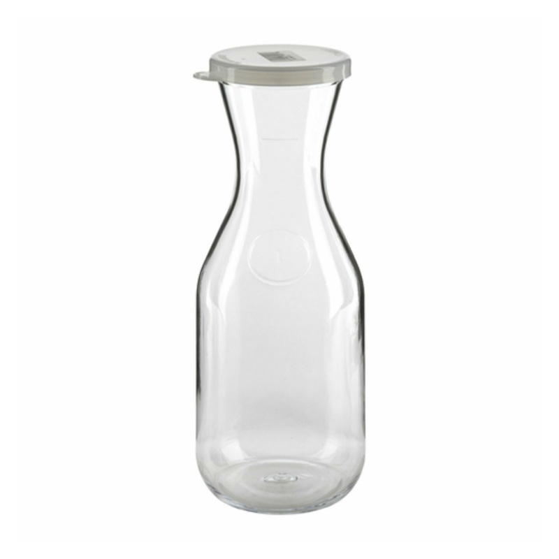 Cambro Beverage Decanter Carafe Clear Polycarbonate 1 Liter W/Lid – WW1000135