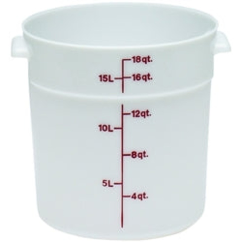 Cambro Food Container, 18qtRound – White – CAMRFS18148