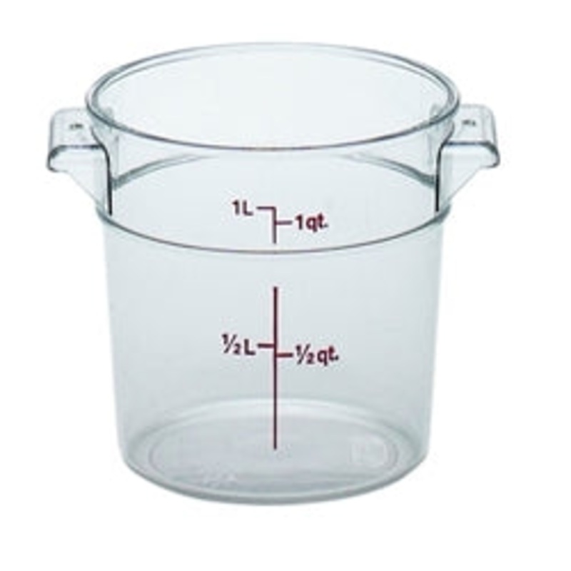 Cambro Food Container, 1qt Round – Clear – RFSCW1-135