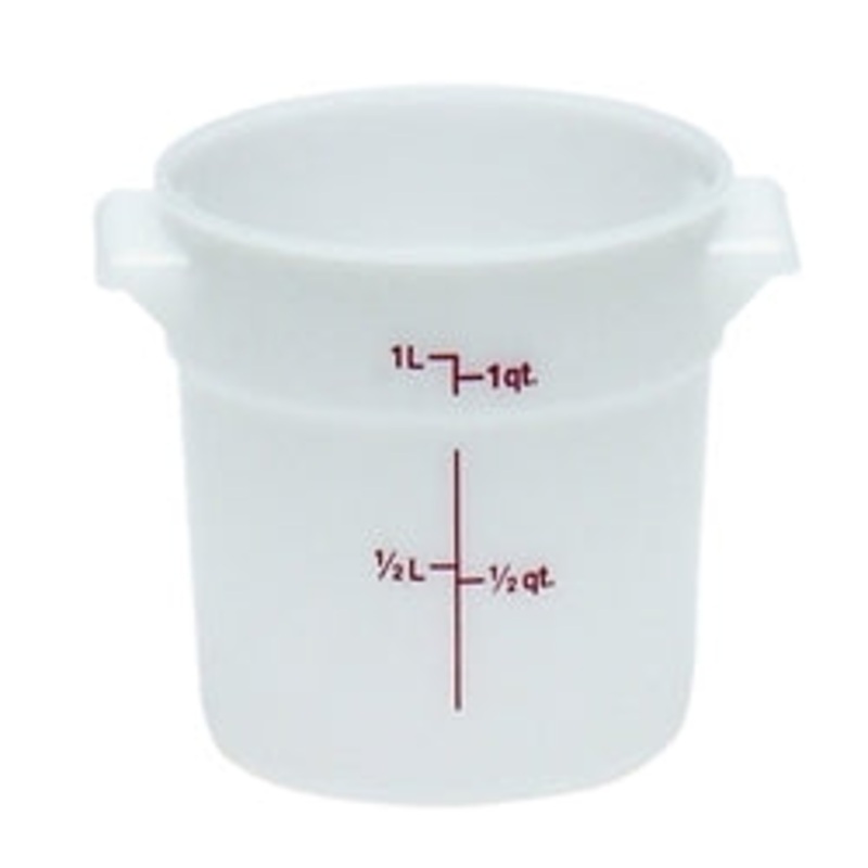 Cambro Food Container, 1qt Round – White – CAMRFS1148