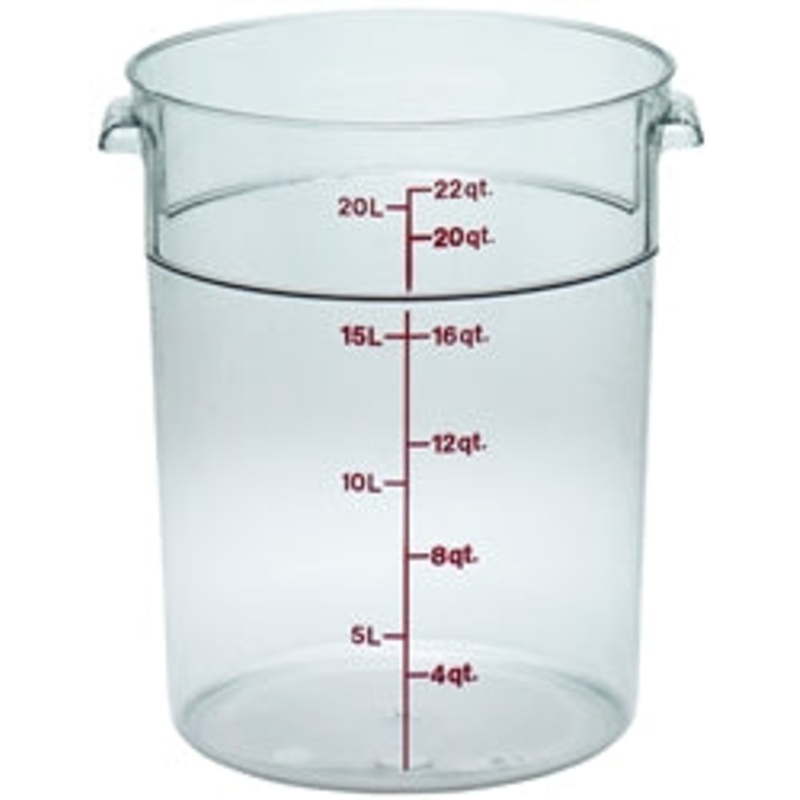 Cambro Food Container, 22qt Round – Clear – RFSCW22-135