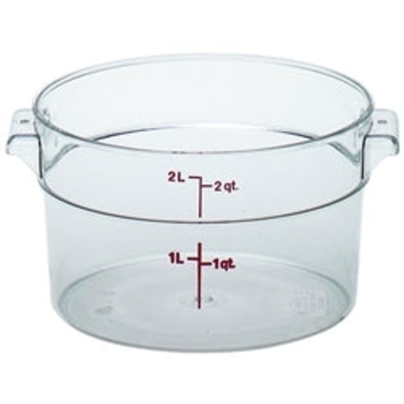 Cambro Food Container, 2qt Round – Clear – RFSCW2-135