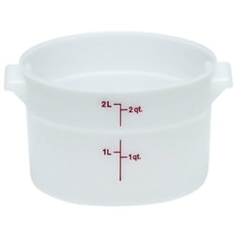 Cambro Food Container, 2qt Round – White – CAMRFS2148