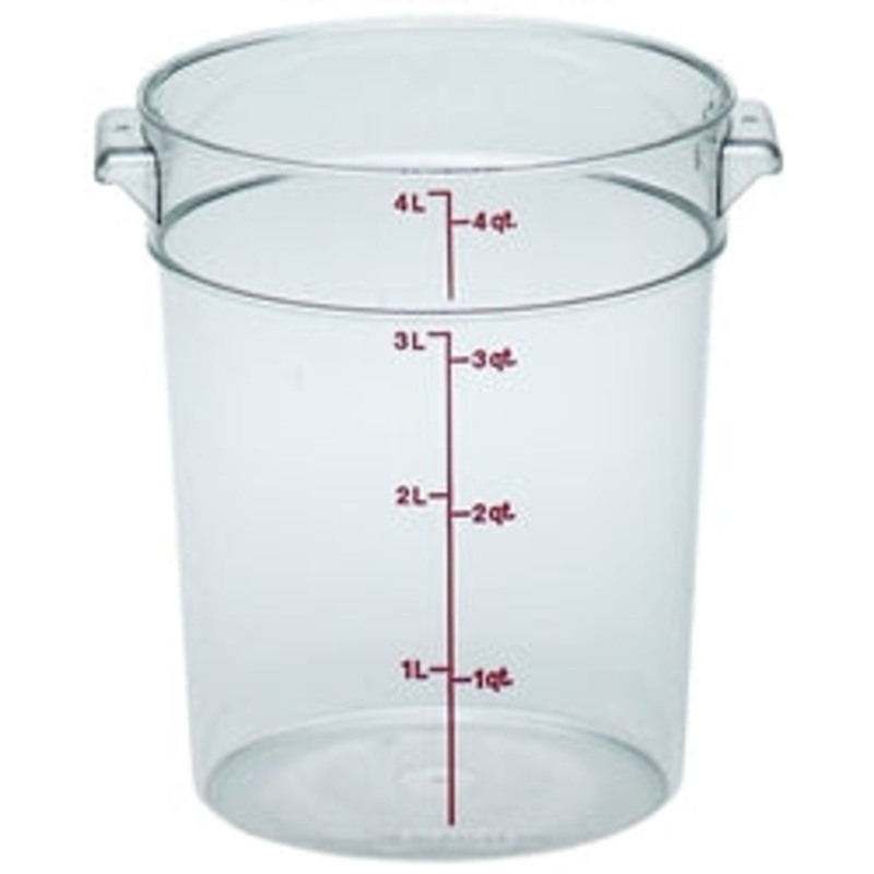 Cambro Food Container, 4qt Round – Clear – RFSCW4-135