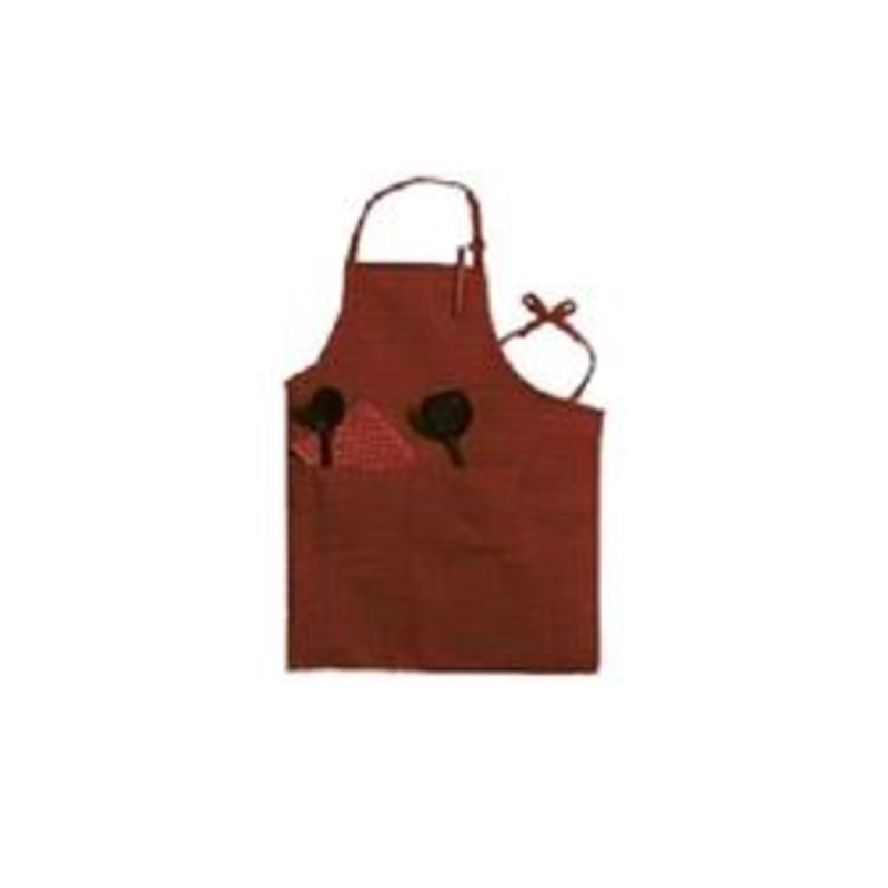 CCK Bib Apron, Burgundy, Pockets – 602BAFH-BG