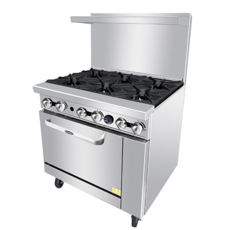 Atosa 36 Gas Range, 6 Burners with Large Oven –  AGR-6B-NG