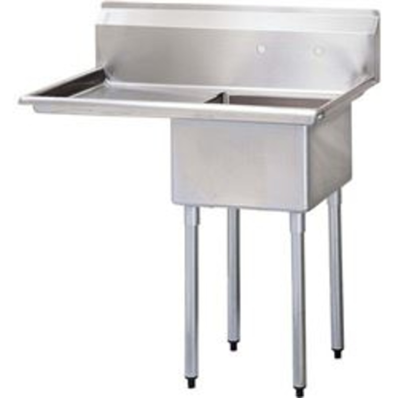 CCK Sink, 1 Compartment, 18×18, 1 Drainboard Left – SEE18181L