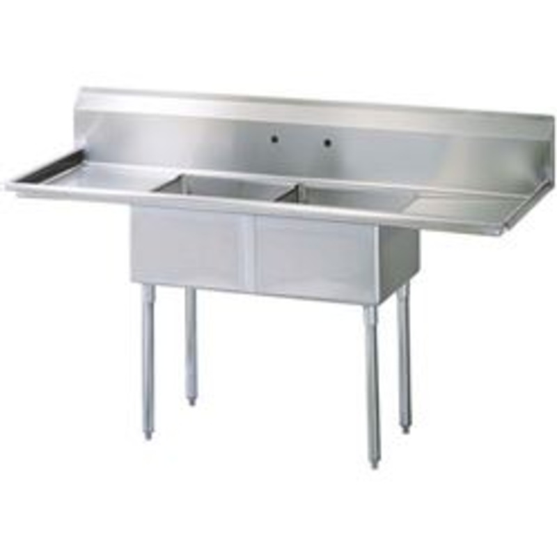 CCK Sink, 2 Comp. 18×18 Tubs,D/B – SEE18182D