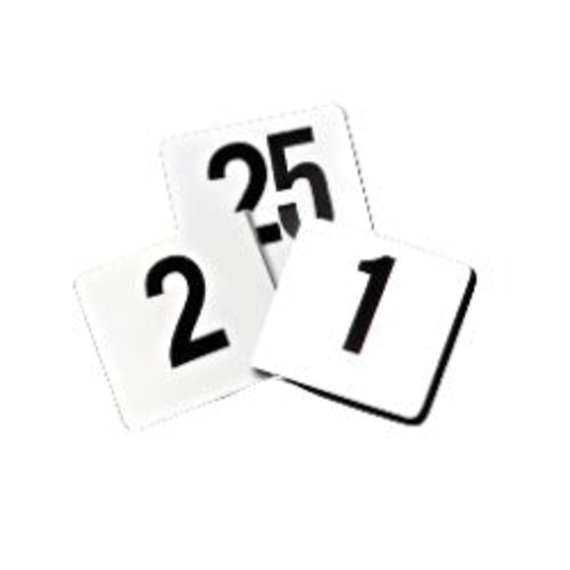 CCK Table Numbers, 1-25, 4Square, Set – TBN-25