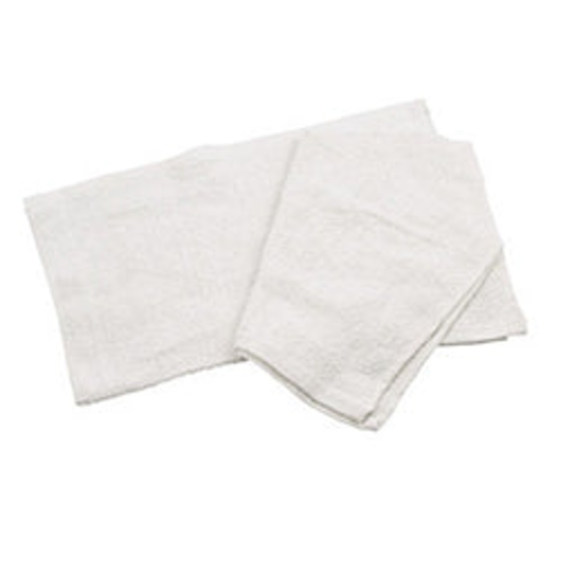 Ribbed Bar Towel White 24oz Dz