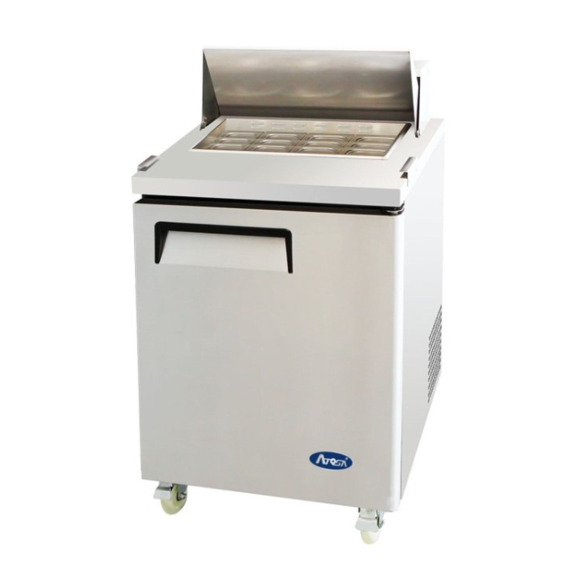 ATOSA Refrigerator, 27 Mega Top 12 Pan Prep Table – MSF8305GR