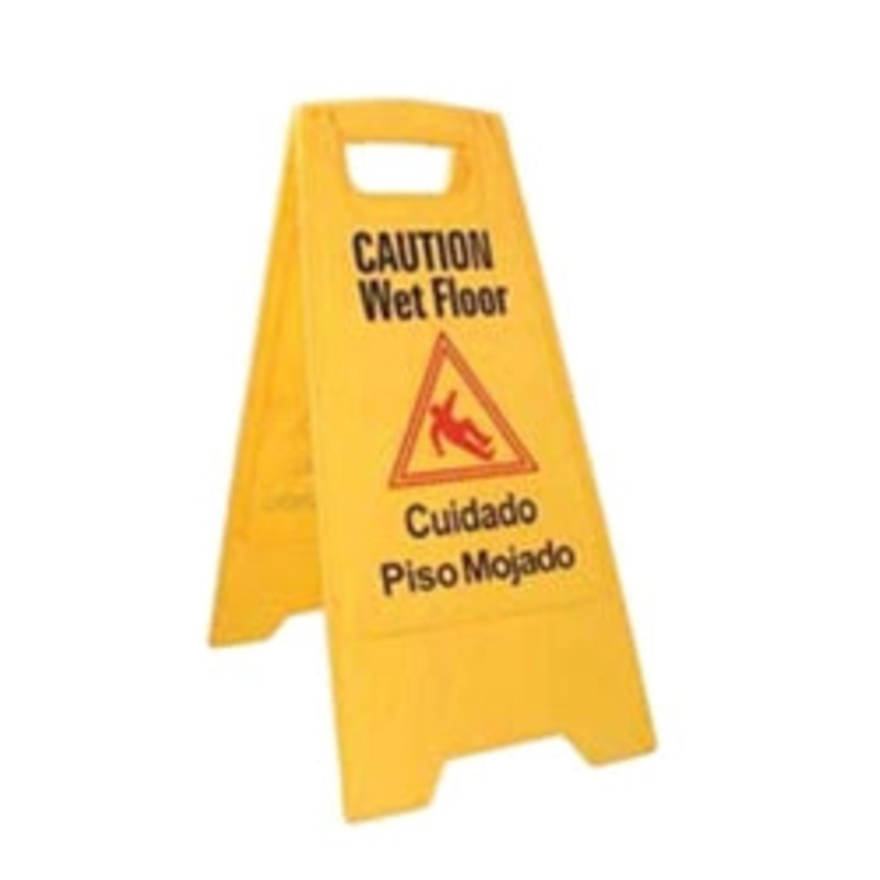 CCK Wet Floor Sign Bi-Lingual Yellow – WCS-25