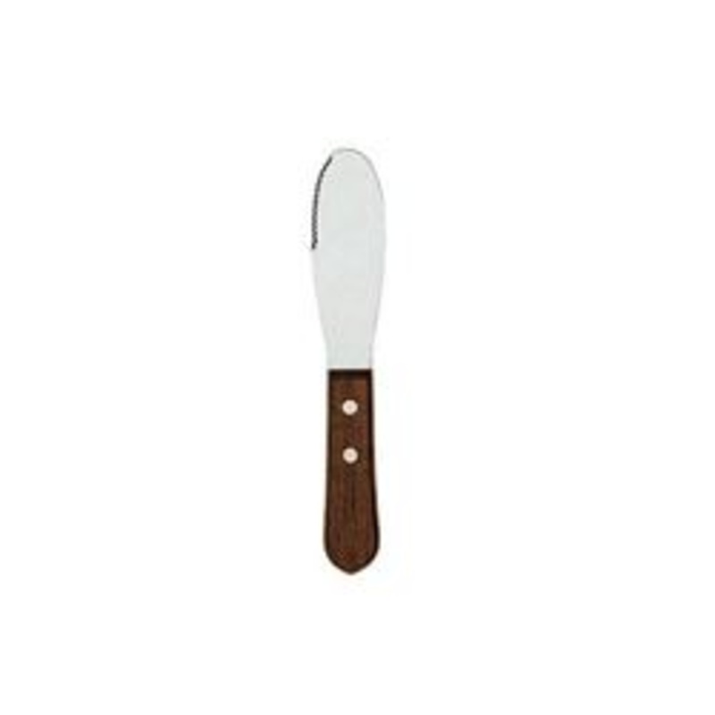 Sandwich Butter Spreader, 8 Serrated Stainless Steel, Wood Handle – WS-6