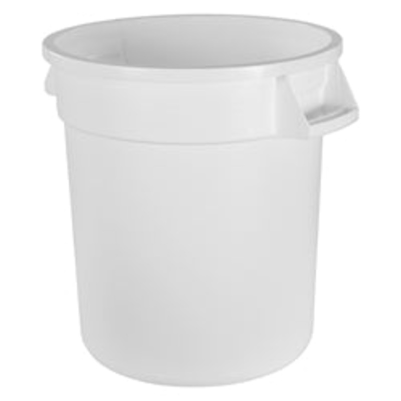 Carlisle Bronco Waste Container, 10 Gal, 17H X 16-1/8 Dia, White, Heavy Duty – 84101002