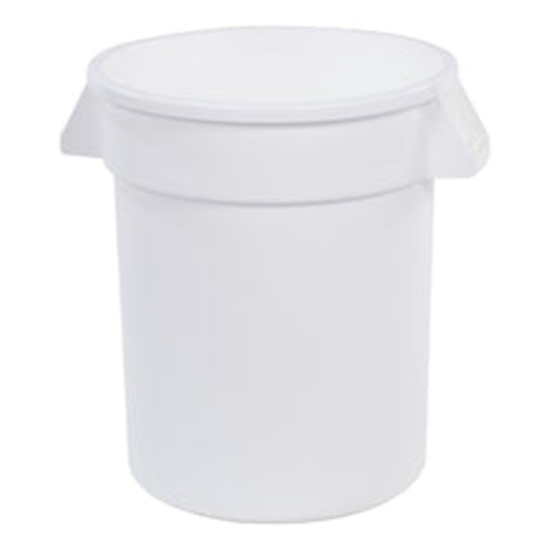 Carlisle Bronco Waste Container, 20Gal, 23H X 20 Dia, Round, White, Heavy Duty – 84102002