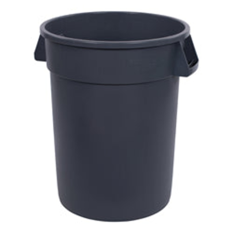 Carlisle Bronco Waste Container, 32 Gallon, 27-3/4H X 22-3/8 Dia, Round, Gray – 84103223