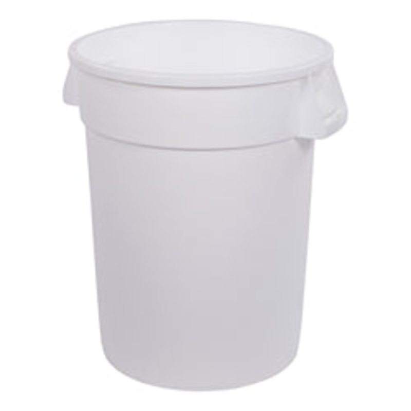 Carlisle Bronco Waste Container, 32Gal, 27-3/4 H X 22-3/8 Dia, White, Round – 84103202