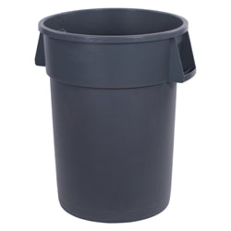 Carlisle Bronco Waste Container, 44Gal, Gray, 31-3/8 X 24-1/2 Dia, Round – 84104423