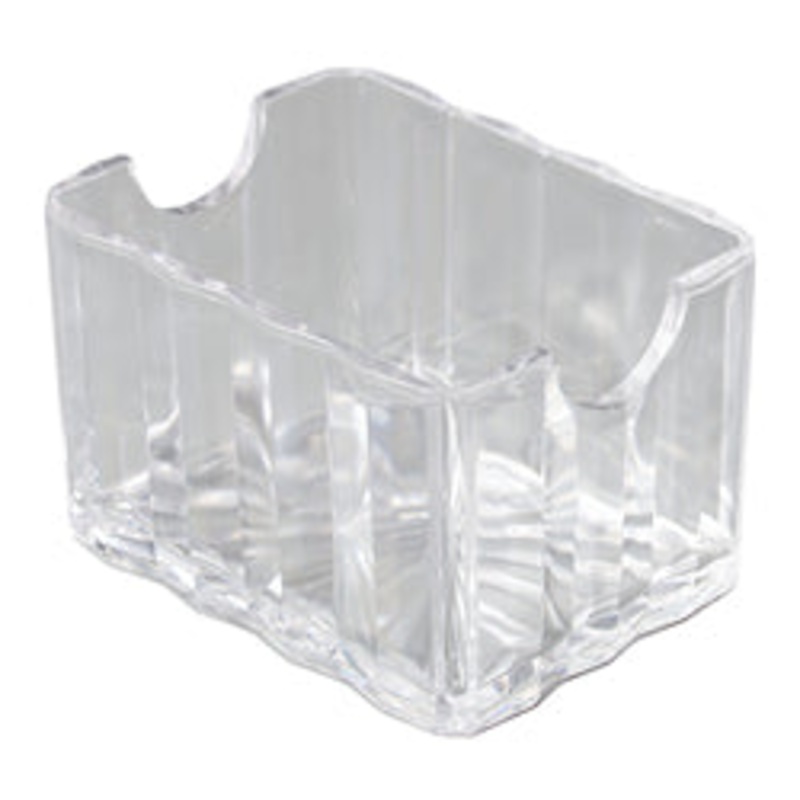 Carlisle Crystalite Sugar Packet Caddy, 20 Packets, Dishwasher Safe, Styrene, Clear, NSF – 4549-07
